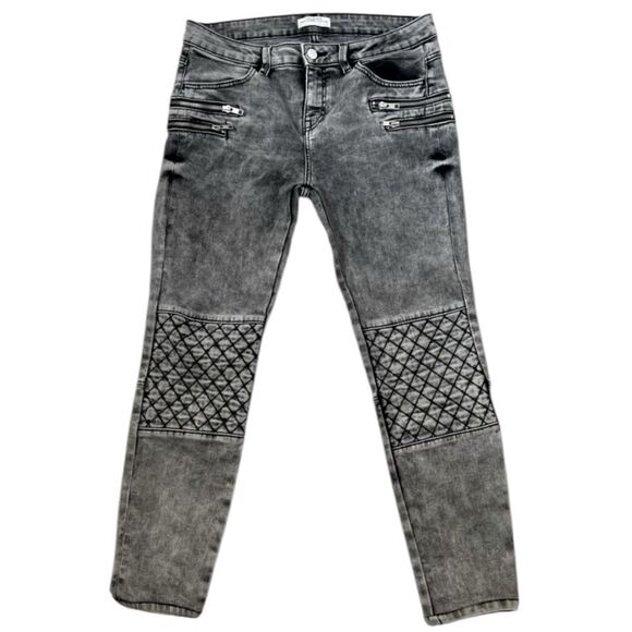 ZARA Women's Zipper/Stitch Detail Denim Jeans Charcoal Gray Wash Size 6. - Picture 1 of 8